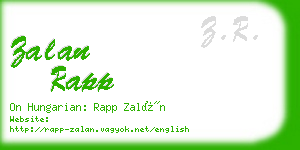 zalan rapp business card